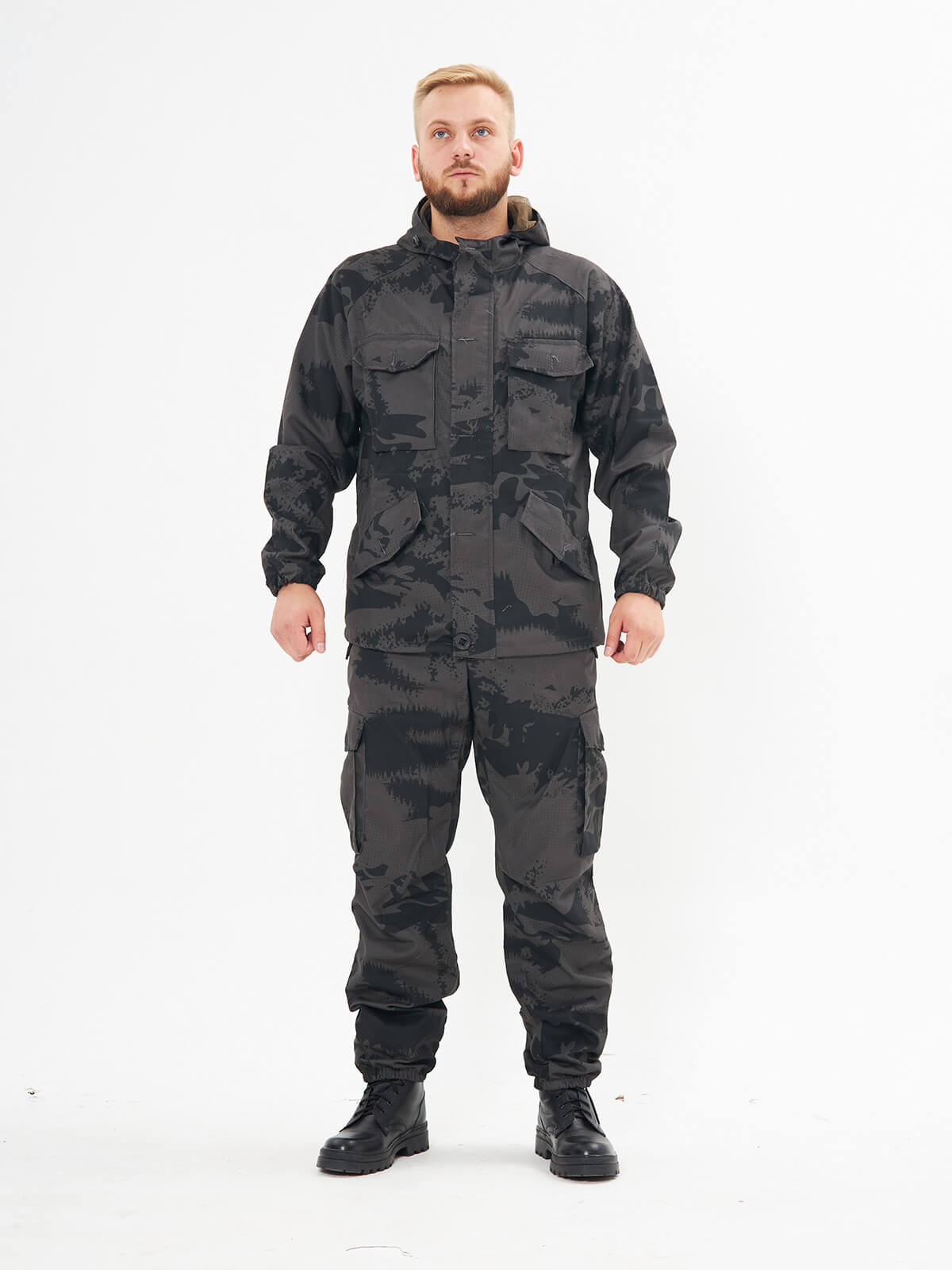 Летний костюм Горка-8 INRUSKA SKIF, твилл, черный пич